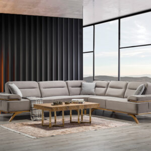 Andorra Ecksofa in verschiedenen Formen mit Samtstoff und Schlafunktion